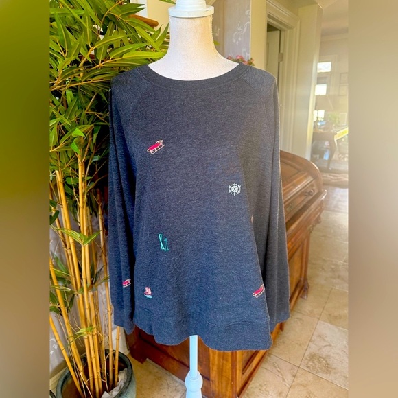 Lou and Grey ladies XXL petite crewneck sweatshirt NWT SUPER SOFT grayish black - Picture 13 of 14